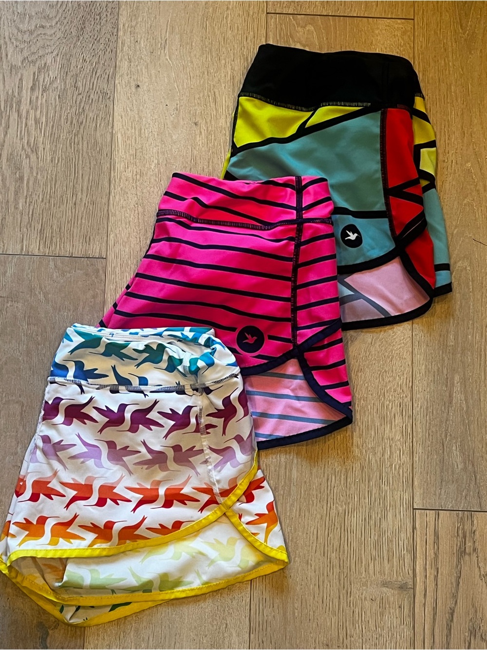 Smashfest Queen running shorts 2 size L, 1 pair (white) size M, three for $55
